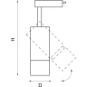 Светильник светодиодный для 1-фазного трека LIGHTSTAR VOLTA 229446